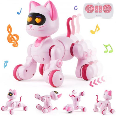 VEVOR Programmable Remote Control Robot Cat Toy for Kids - Interactive Talking and Dancing Features