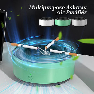 Automatic Anion Air Purifier Ashtray for Smoke Removal - Portable Car Gadget